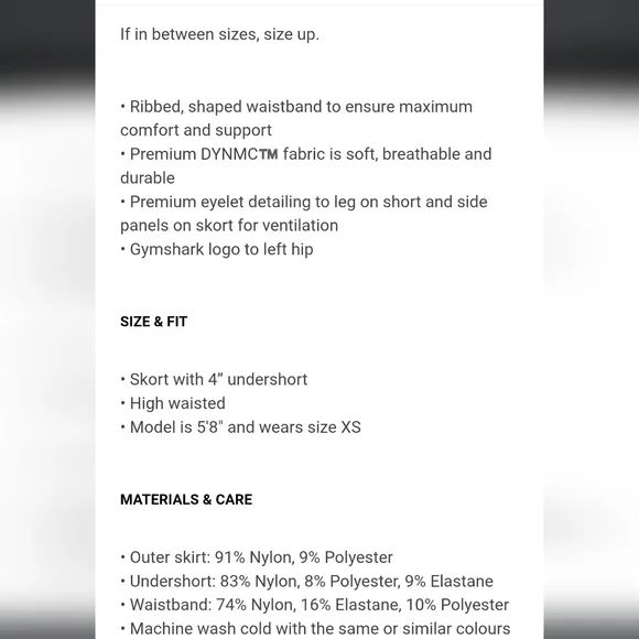 Gymshark Sweat Seamless Skort - Picture 7 of 7